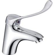 Смеситель для раковины с локтевой (хирургической) ручкой Haiba HB1054 фото 