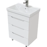 Тумба напольная с раковиной Mirsant Soho quadro 60 см, белый фото 