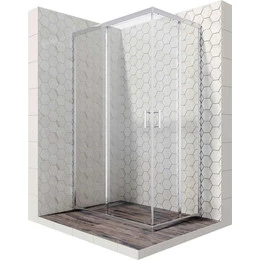 Душевое ограждение Ambassador Kingston 100x90 см 14011121, хром/прозрачное фото 