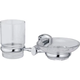 Стакан для зубных щеток с мыльницей WasserKraft Oder K-3026 фото 