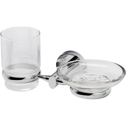 Стакан для зубных щеток с мыльницей WasserKraft Rhein K-6226 фото 