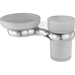 Стакан для зубных щеток с мыльницей WasserKraft Berkel K-6826 фото 