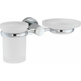 Стакан для зубных щеток с мыльницей WasserKraft Donau K-9426 фото 