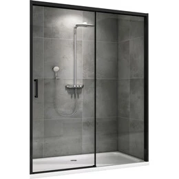 Душевая дверь Abber Komfort 120 см AG93120B (стекло 8 мм), черный/прозрачное фото 