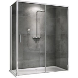 Душевое ограждение Abber Komfort 150х90 см AG93150-S92 (стекло 8 мм) хром/прозрачное фото 