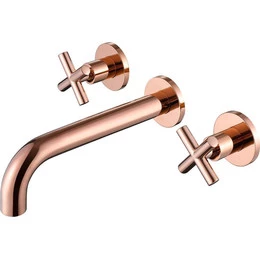 Смеситель для раковины настенный Abber Wasser Kreis AF81121RG (со скрытой частью) розовое золото, Цвет производителя: розовое золото фото 