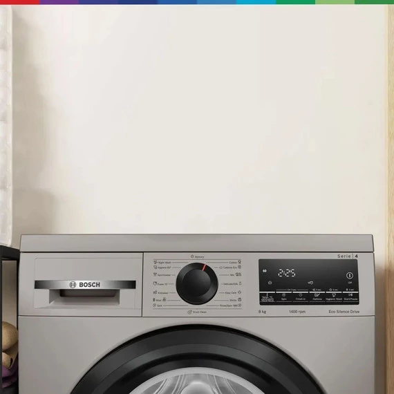 Стиральная машина Bosch Serie 4 WLS2846SME с английской панелью, цвет серебристый фото 11