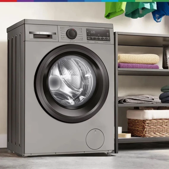 Стиральная машина Bosch Serie 4 WLS2846SME с английской панелью, цвет серебристый фото 3