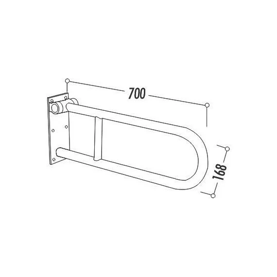 Откидной поручень для раковины и унитаза Creavit TB110 фото 7