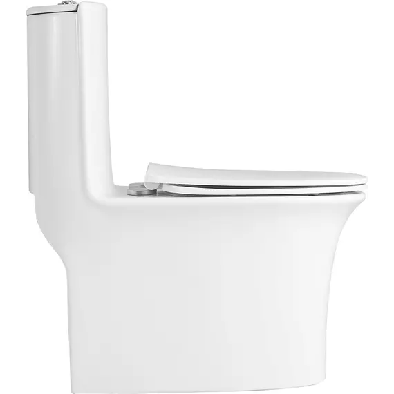 Унитаз-моноблок безободковый Sole Frime с тонкой крышкой микролифт - 2 Унитаз-моноблок безободковый Sole Frime с тонкой крышкой микролифт фото 2