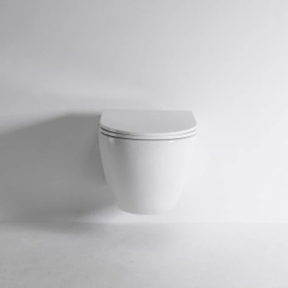 Унитаз подвесной безободковый Tece Spring 9700998 с тонкой крышкой микролифт (система смыва торнадо) - 2 Унитаз подвесной безободковый Tece Spring 9700998 с тонкой крышкой микролифт (система смыва торнадо) фото 2