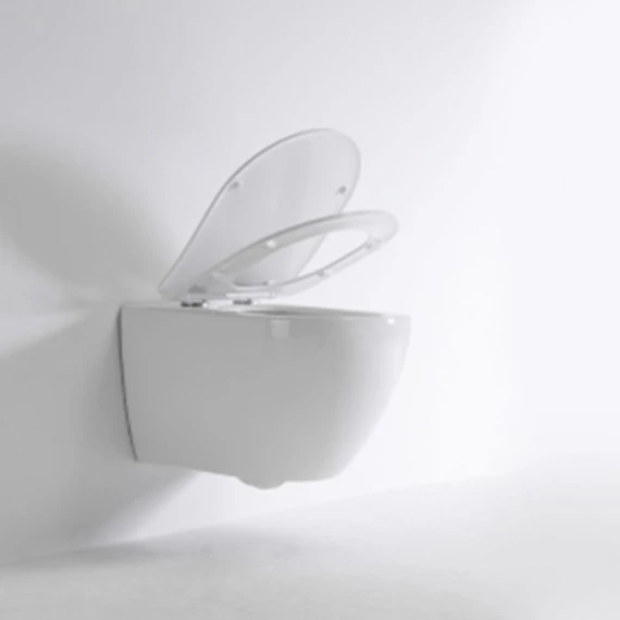 Унитаз подвесной безободковый Tece Spring 9700998 с тонкой крышкой микролифт (система смыва торнадо) - 6 Унитаз подвесной безободковый Tece Spring 9700998 с тонкой крышкой микролифт (система смыва торнадо) фото 6