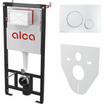 Инсталляция для подвесного унитаза Alcaplast AM101/1120-4:1 RU M671-0001 (кнопка смыва белая) фото 