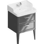 Тумба напольная с раковиной Kerama Marazzi POMPEI 60 см (2 ящика) чёрный фото 