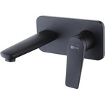 Смеситель для раковины настенный Lemark Bronx LM3726BL, черный фото 