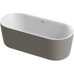Ванна отдельностоящая Cezares Metauro 180x80 см METAURO-INT-Central-180-80-60-G-W-MATT, серый матовый фото 