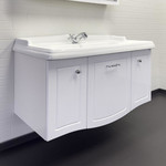 Тумба подвесная с раковиной Comforty Палини 100 см, белый фото 