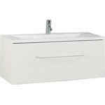 Тумба подвесная с раковиной Акватон Мадрид 100М см 1A126901MA010, белый фото 