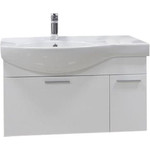 Тумба подвесная с раковиной Акватон Инди 80 см 1A1884K0ND010, белый фото 