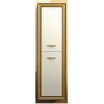 Тумба подвесная с раковиной Opadiris Карат 80 см, белый глянцевый/золотая патина фото 3