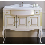 Зеркало Opadiris Лаура 100 см, белый/бежевая патина фото 2