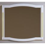 Зеркало Opadiris Лаура 100 см, белый/бежевая патина фото 