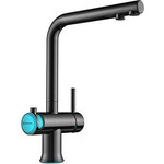 Смеситель для кухни Omoikiri Hotaru-B 4994029, вороненая сталь/голубой фото 