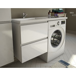 Тумба подвесная с раковиной-столешницей Эстет Dallas Luxe 140 см L, 2 ящика ФР-00002923 фото 