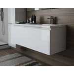 Тумба подвесная с раковиной-столешницей Эстет Dallas Luxe 140 см R, 1 ящик ФР-00002925 фото 