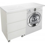 Тумба напольная с раковиной-столешницей Эстет Dallas Luxe 100 см L, 3 ящика ФР-00002317 фото 