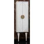 Пенал напольный Smile Ибица 45 см, белый/золото фото 