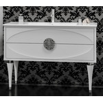 Тумба напольная с раковиной Smile Ибица 120 см, 2 ящика, белый/хром фото 