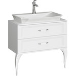 Тумба напольная с раковиной Aqwella La Donna 85 см LAD0108W, Цвет фасада: белый фото 