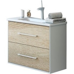 Пенал подвесной Aqwella Miami 30 см Mai.05.03, белый/беленный дуб фото 2