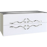 Пенал подвесной Aqwella Clarberg Due amanti 50 см Due.05.05/W/CR, белый/серебро фото 2