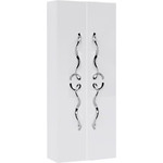 Пенал подвесной Aqwella Clarberg Due amanti 50 см Due.05.05/W/CR, белый/серебро фото 