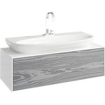 Тумба подвесная с раковиной Aqwella Genesis 120 см GEN0112MG, белый/серый, Цвет фасада: серый фото 