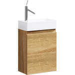 Тумба подвесная с раковиной Aqwella Леон-МР 40 см Ln-MP.01.04/DS, дуб сонома, Цвет фасада: светлое дерево фото 