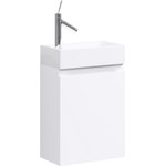 Тумба подвесная с раковиной Aqwella Леон-МР 40 см Ln-МР.01.04/W, Цвет фасада: белый фото 