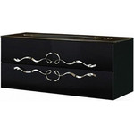 Пенал подвесной Aqwella Clarberg Due amanti 25 см Due.05.25/BLK/CR, черный, (ручки серебро) фото 2