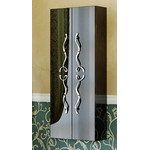 Пенал подвесной Aqwella Clarberg Due amanti 50 см Due.05.05/BLK/CR, черный, (ручки серебро) фото 