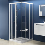 Душевое ограждение Ravak Supernova ASRV3+ASRV3 80 см 15V40102Z1 белый/прозрачное фото 