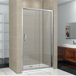 Душевая дверь Bas Infinity WTW-140-W-CH 140 см хром/узор фото 