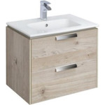 Тумба подвесная с раковиной Roca Lago 60 см 857295444, дуб светлый фото 