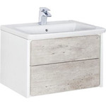 Пенал подвесной ROCA Ronda 32 см левый ZRU9303005, бетон/белый глянец фото 2