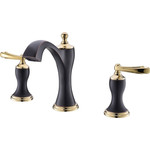 Смеситель для раковины Timo Unari 7511/04F, черный антик/золото фото 