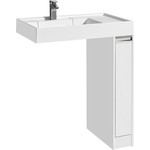 Тумба напольная с раковиной-столешницей Акватон Лондри 80 см 1A2361K0LH010, белый фото 