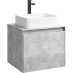 Зеркало-шкаф Aqwella 5 Stars Mobi 60 см MOB0406/MOB0717BS, бетон светлый фото 2