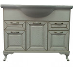 Пенал напольный Стиль Пандора 40 см L, белое золото фото 2