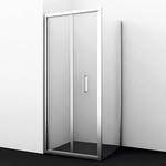 Душевое ограждение WasserKraft Weser 90х90 см 78F03, хром/прозрачное фото 